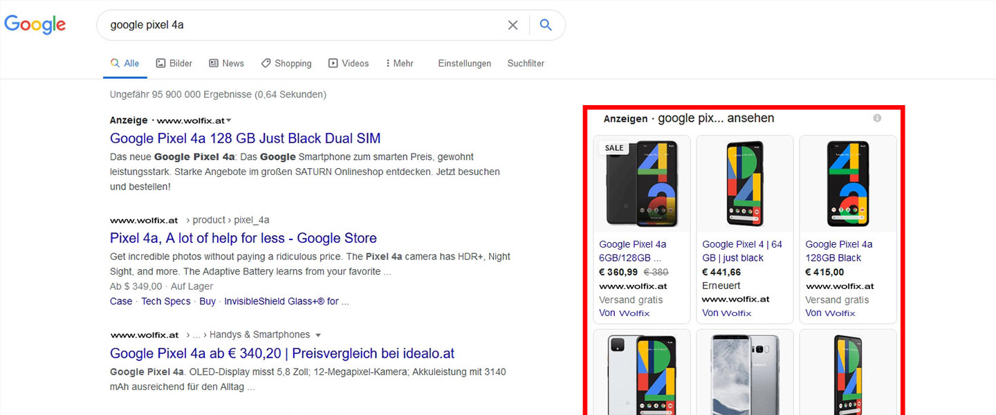 Google Shopping Example